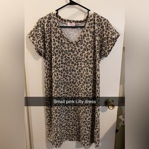 Small cheetah print tshirt dress